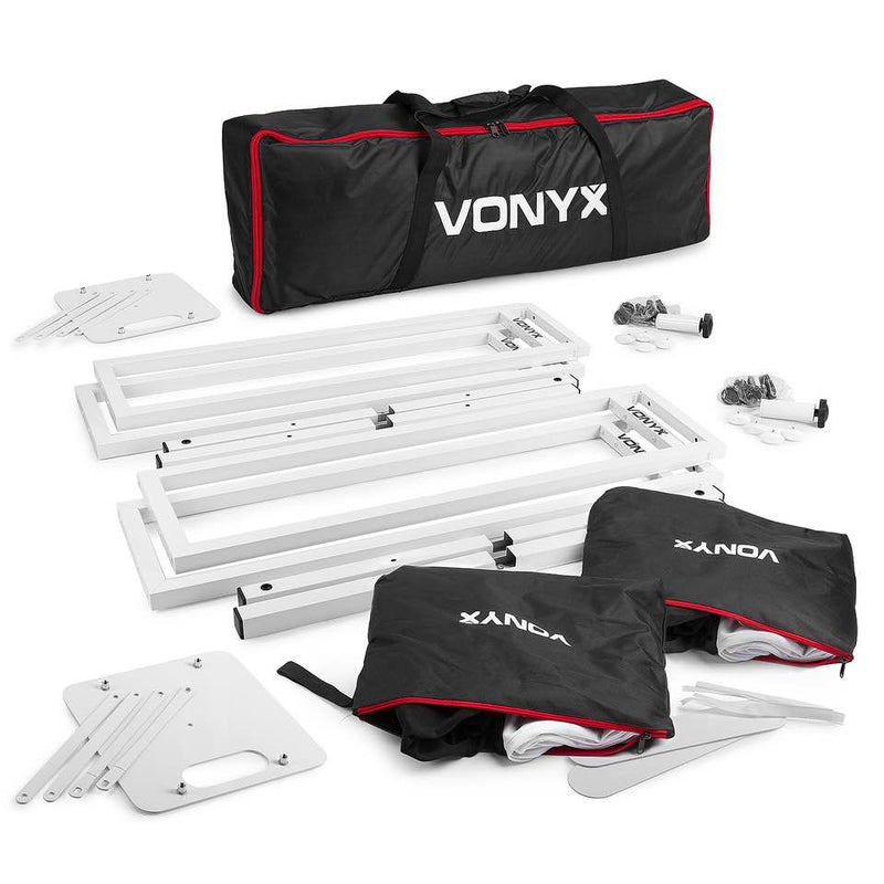 Vonyx DJP165 DJ Plinth+lycra+bag Coppia supporti podio regolabile x teste mobili