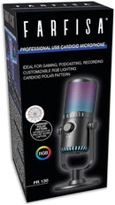 Farfisa FR 130 Microfono Dig. Pro USB a condensatore x Gaming Podcasting Studio