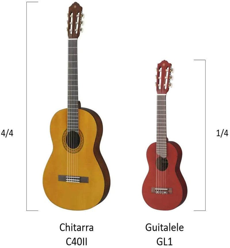 Yamaha GL1 PB Guitalele Chitarra classica con scala ridotta 17", Persimmon Brown