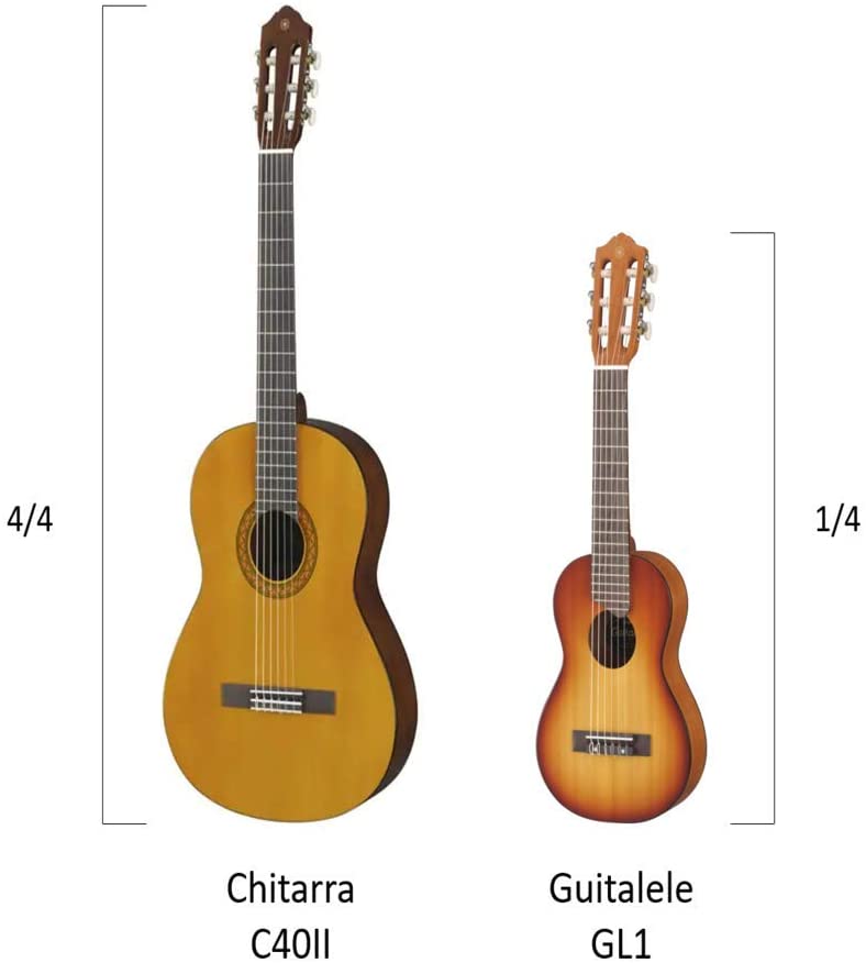 Yamaha GL1 TBS Guitalele Chitarra classica scala rid. 17" Tobacco Brown Sunburst