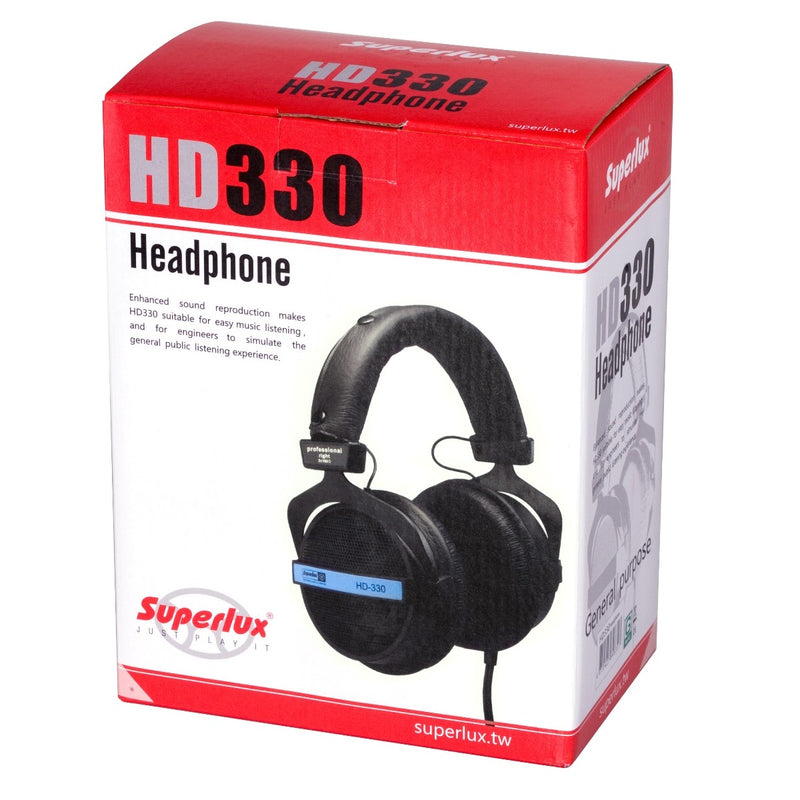 Superlux HD330 Cuffia Monitor Pro Dinam. semi aperta +cavo e senza mic x studio