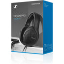 Sennheiser HD400 PRO Cuffia con cavo e senza microfono aperta da studio, Nero