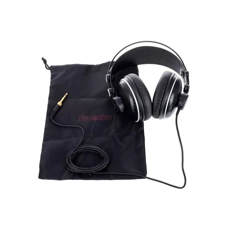 Superlux HD662F Cuffia monitor da studio chiuse con cavo e senza microfono, Nero