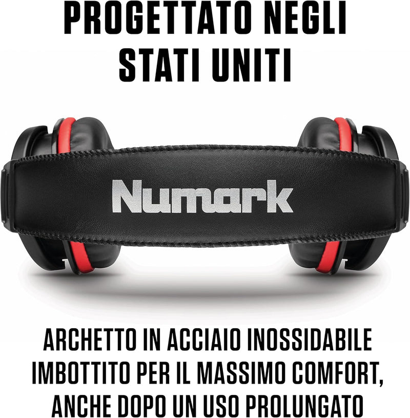 Numark HF175 Cuffia Dj Studio chiusa cablata a cavo singolo padiglioni ruotabili