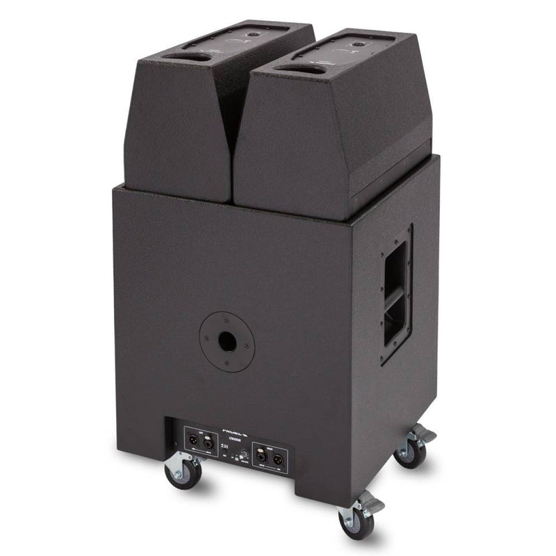Proel LT812A Sistema Pro Attivo 2Diffusori +Subwoofer 4ruote 1600w picco + Cover