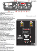 Audiodesign M2 12W/L Trolley Batteria Diffusore Attivo+ 2Mic Palm. Wireless 450w
