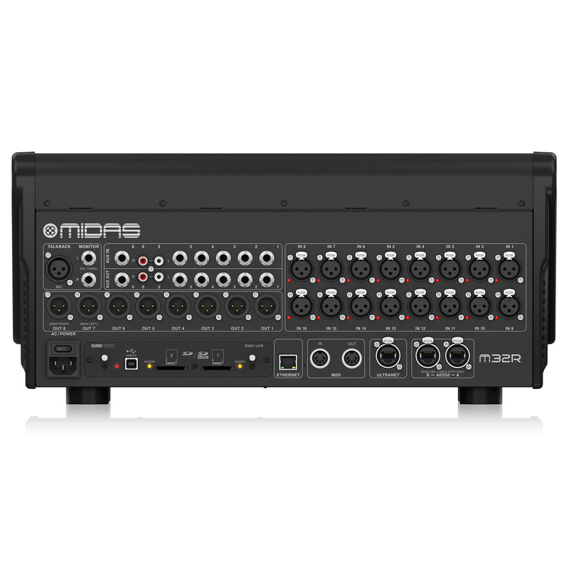 Midas M32R LIVE Mixer Console Dig. Multitrack studio 40 can. + Midas Flightcase