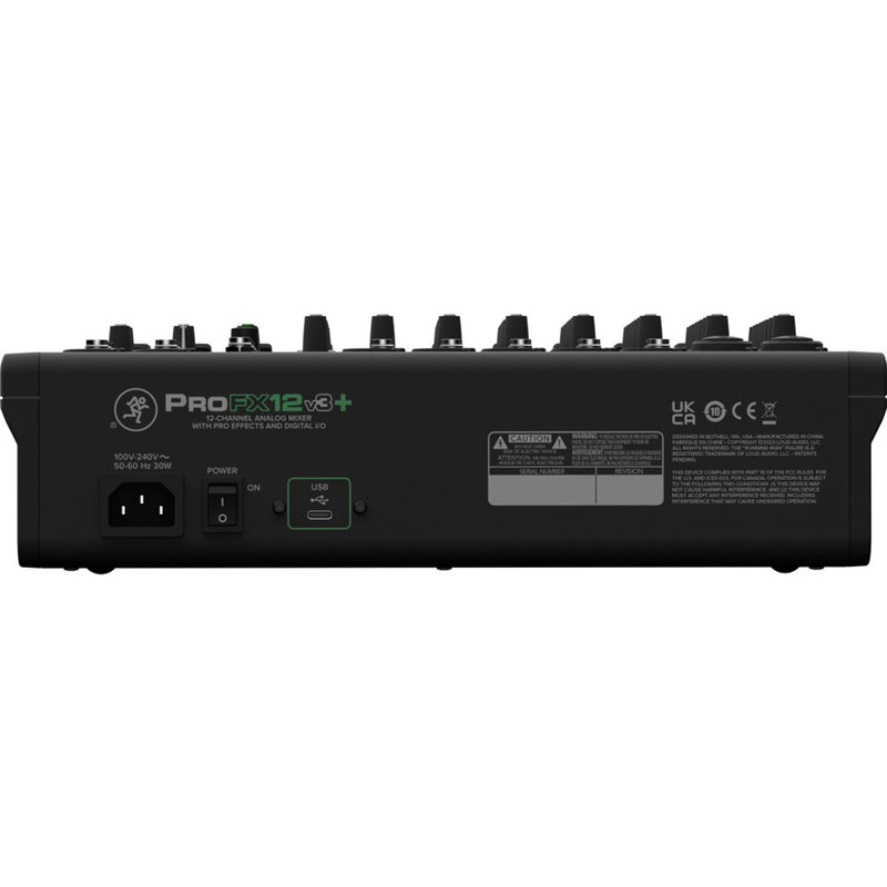 Mackie PROFX12V3+ Mixer USB Bluetooth 12C EFX Pro x live homerecording streaming