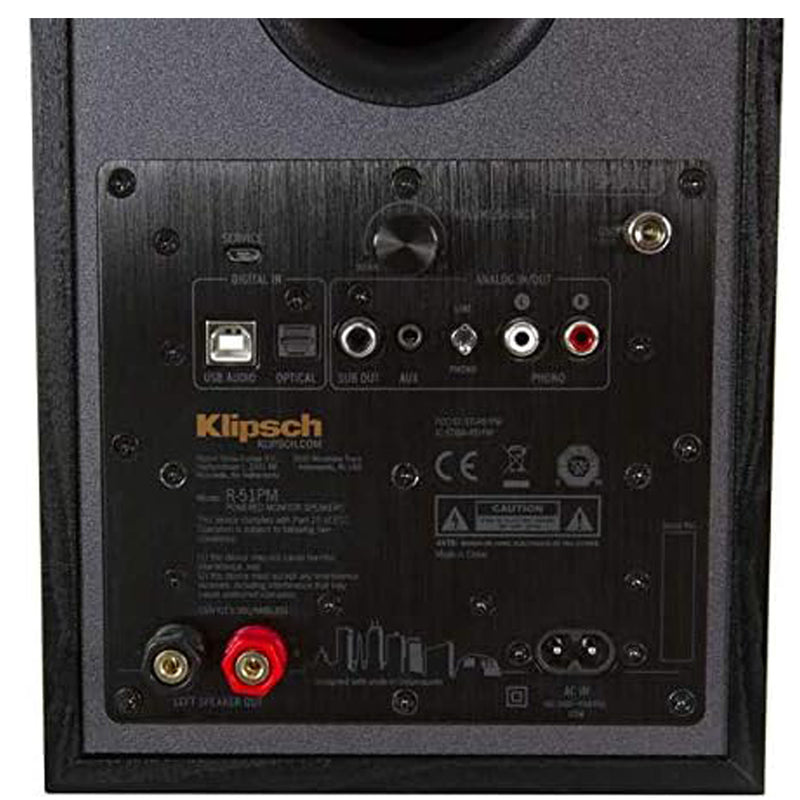 Klipsch R-51PM (Pair) Diffusori audio casse attive connettività bluetooth, Nero