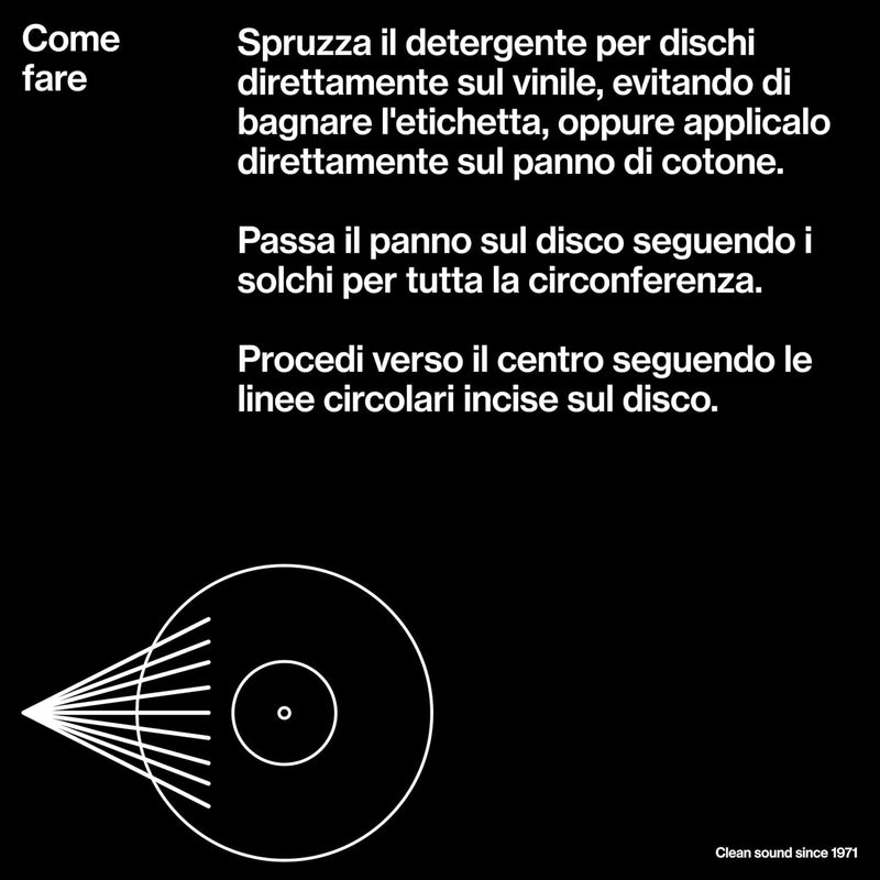 AM Clean Sound RECORD CLEANER Liquido detergente x pulizia vinile per giradischi