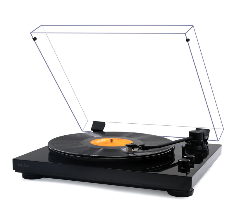 Redline RLTN11GB Giradischi a cinghia con modulo Bluetooth, Nero Lucido