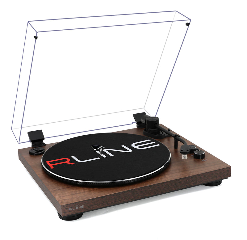 Redline RLTN11MWLN Giradischi a cinghia con modulo Bluetooth, Noce