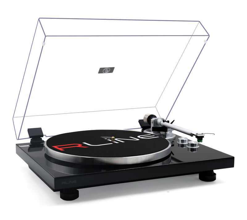 Redline RLTN22GB Giradischi a cinghia con modulo Bluetooth, Nero Lucido