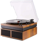 Fenton RP165 (102.154) Wood Giradischi con casse e bluetooth 100w, Legno Marrone