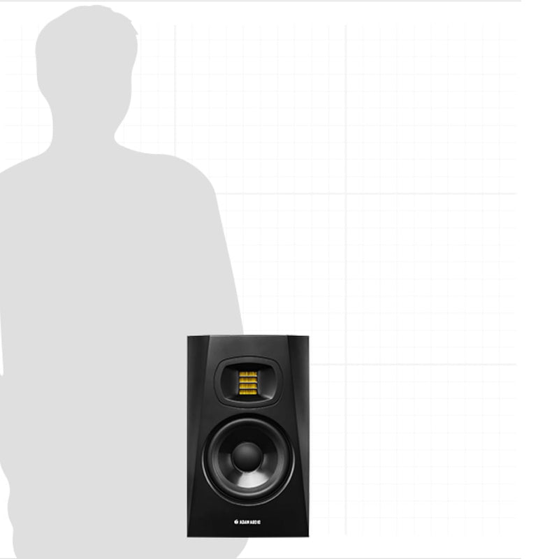 Adam Audio T5V Coppia Monitor Audio Attivo Pro biamp. da studio, 70w RMS, Nero