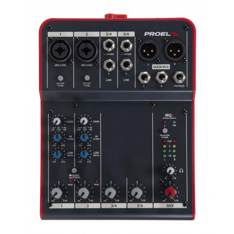 Proel V10PLUS Coppia Casse + MQ6 Mixer + 2Stativi +2Cavi 5m