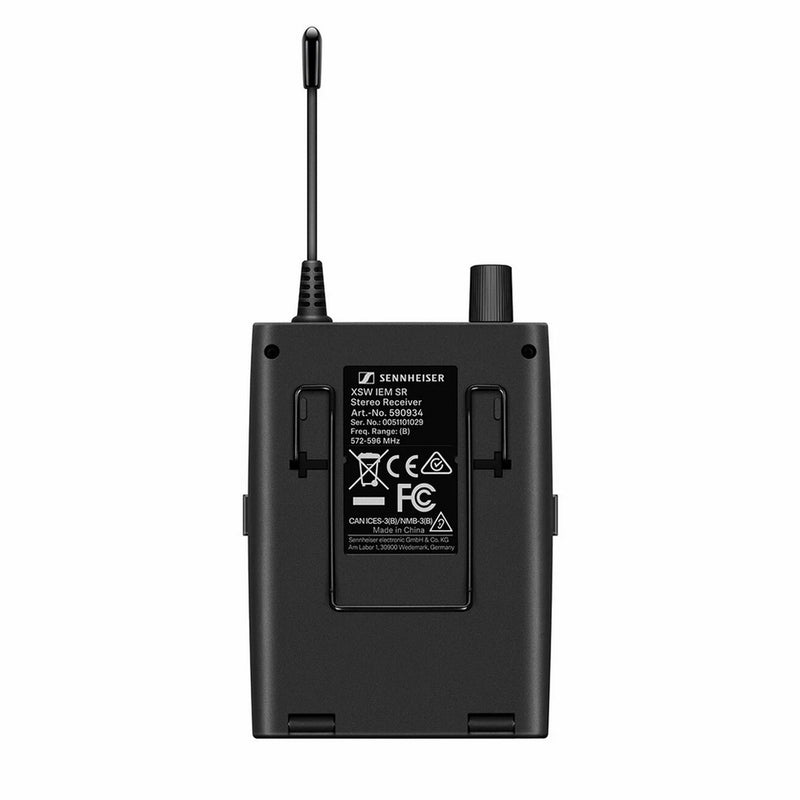 Sennheiser XSW IEM SET-B (572-596 MHz) Ear Monitor Pro con Auricolare IE4, Nero