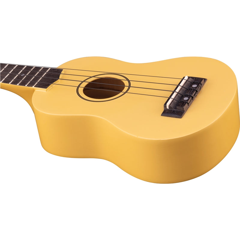 Eko Primo Ukulele Yellow Ukulele Soprano + accordatore corde ricambio e custodia