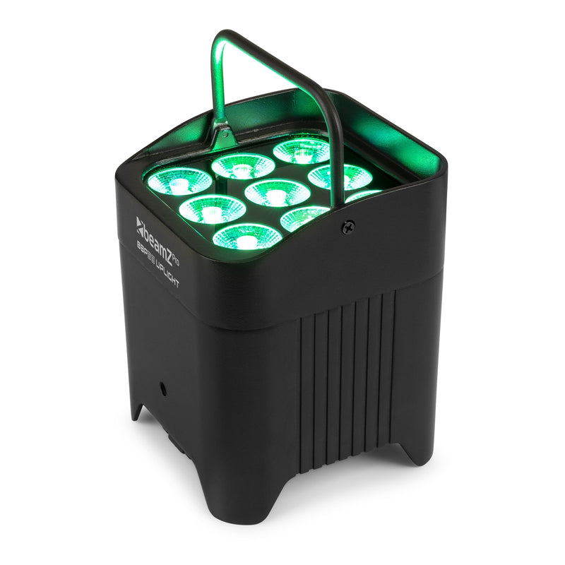 Beamz BBP59 Battery Uplight Par IP65 9Led 12W RGBWA-UV batteria telec. IR e DMX