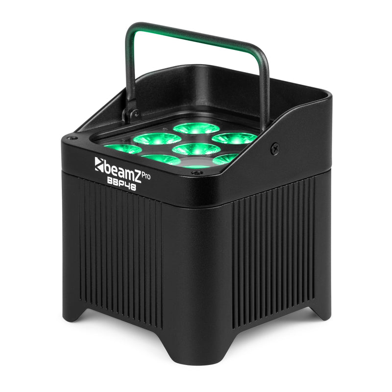 Beamz BBP48 Uplight Par Led WDMX IRC 9x12w RGBAW-UV batteria e wireless DMX