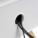 Glorious TURNTABLE LOWBOARD Mobile x giradischi e vinile, retrò anni 60, Bianco