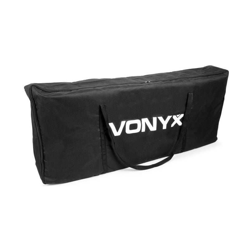 Vonyx DB4 Pro DJ Booth System 1.1m Lycra Stazione consolle perforata pieghevole