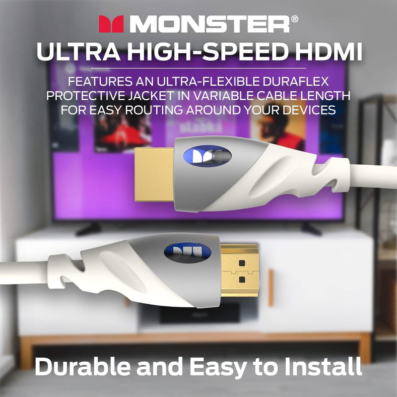 Monster Cable HDMI Essential Ultra HD 4K, 1,2 mt., Bianco