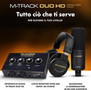 M-Audio M-TRACK DUO HD PRODUCER PACK con Interfaccia audio USB C + Mic + Cuffia