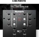 Numark M101 USB Mixer Pro x Dj 2 canali, con connessione USB per computer, Nero