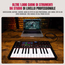 Akai MPK Mini Play MKIV Mini Tastiera Controller Midi 25T, USB e 8 Pad MPC, Nero