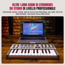 Akai MPK Mini Play MKIV Mini Tastiera Controller Midi 25T, USB e 8 Pad MPC, Grey