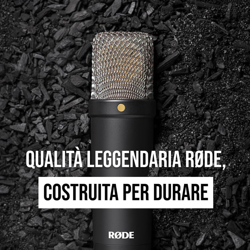 Rode NT1 Signature Microfono pro da studio a condensatore diaframma largo, Nero