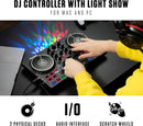 Numark PARTY MIX MKII Controller Dj 2Deck x Serato DJ Lite + Spettacolo di luci
