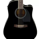 Ibanez PF15ECE-BK BLACK Chitarra Elettroacustica Cutaway, Nero