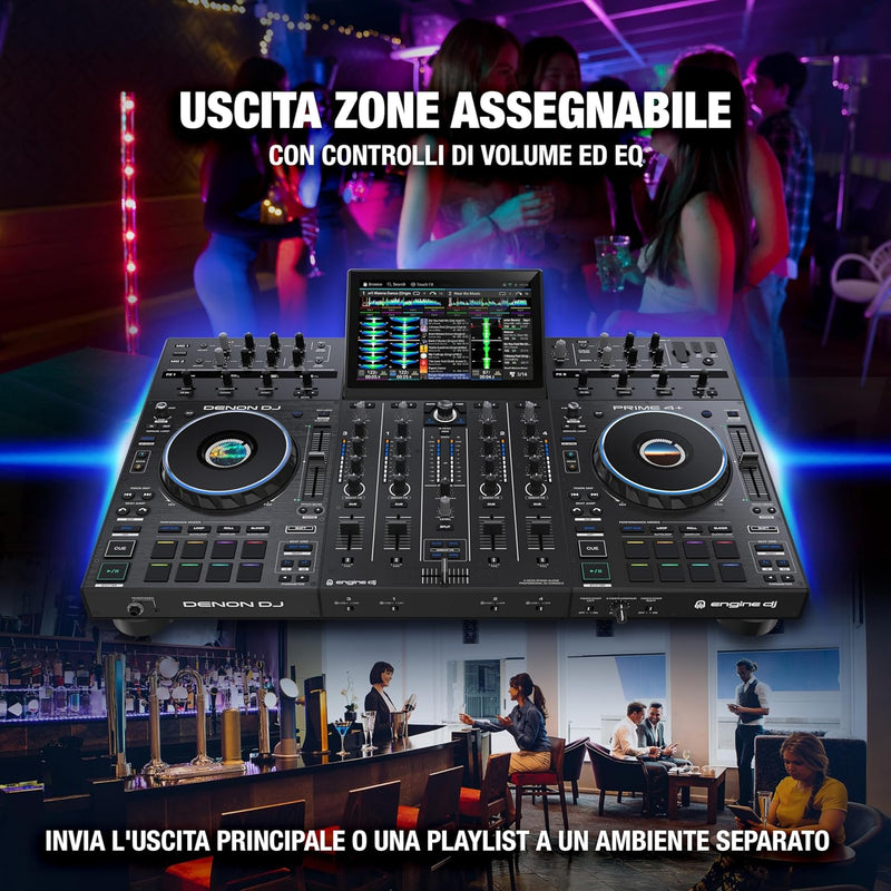 Denon Dj PRIME 4+ Controller Dj 4Deck Disp.10" stem separation streaming wi-fi