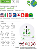 Q2 Power Qdapter 360 Adattatore Universale da Viaggio, Presa a Terra WLD a EU