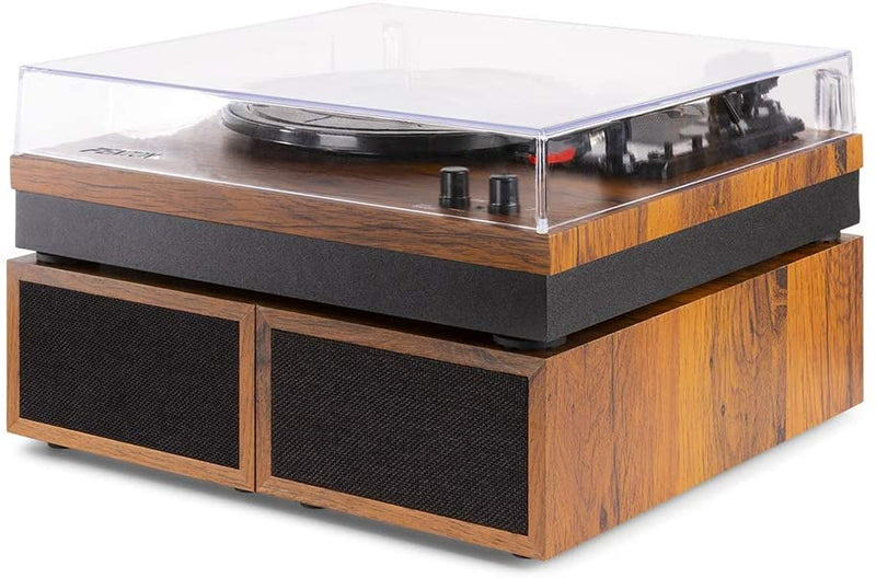 Fenton RP165 (102.154) Wood Giradischi con casse e bluetooth 100w, Legno Marrone