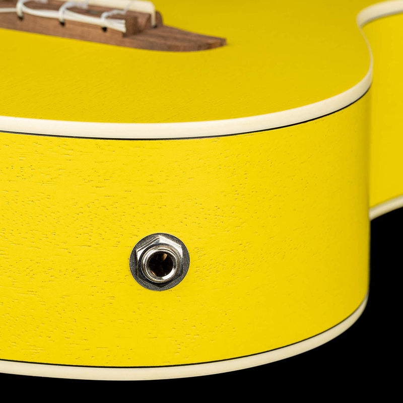 Ortega RUSUN-CE Ukulele elettrificato cutaway da concerto serie EARTH Sun Yellow