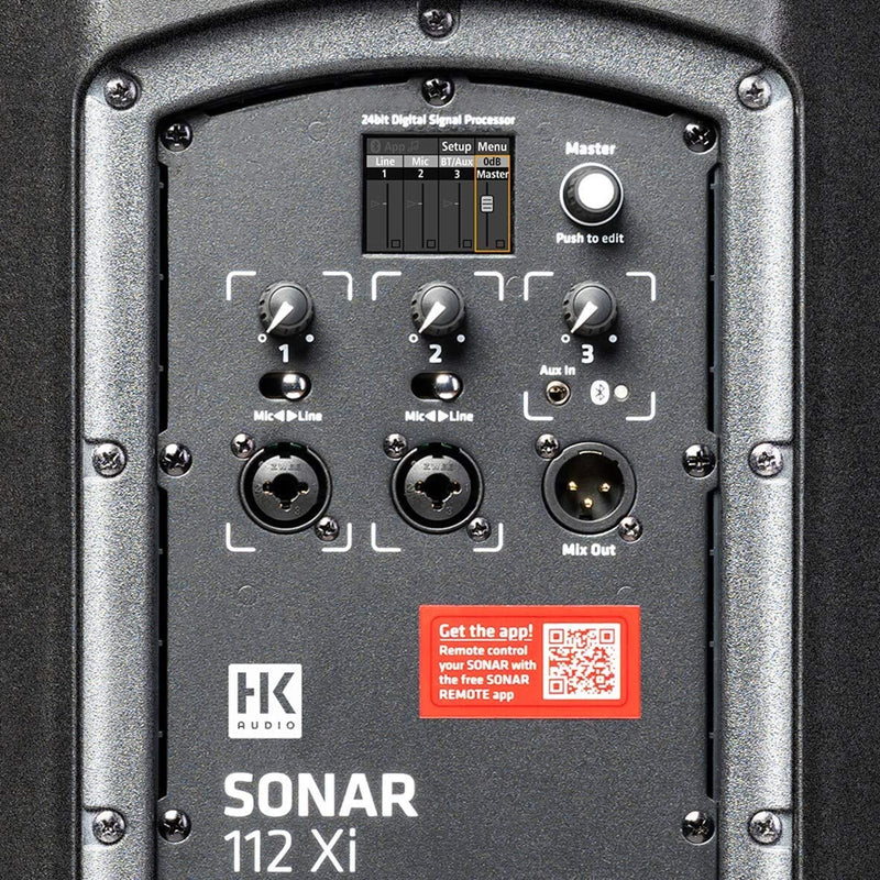 HK Audio Sonar 112 Xi Diffusore Cassa Attiva Bluetooth 12" da 1200w, Nero