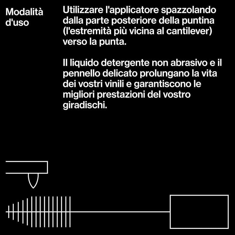 AM Clean Sound STYLUS CLEANER Liquido detergente + spazzolino x pulizia puntina