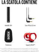 Rode VIDEOMIC GO II XELIX Mic a Canna fucile x fotocamera smartphone tablet Pc