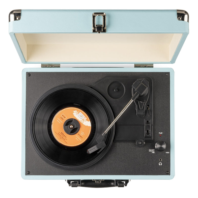 Audizio RP114BL (102.040) Giradischi valigetta altoparlanti 10W RMS e USB, Blue