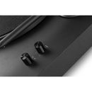 Audizio RP340 (102.180) Giradischi legno cinghia avvio/arresto ultrarapido, Nero