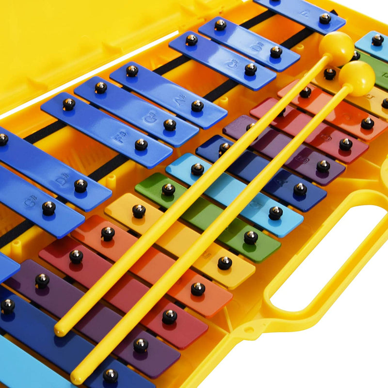 Angel Music AG-25N3 Metallofono Glockenspiel Cromatico 25 N. SOL4-6 Ast. Giallo