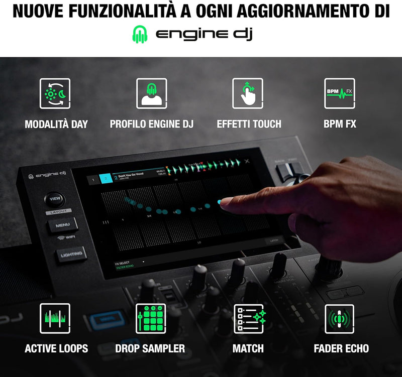 Denon Dj SC LIVE 2 Controller Dj 2Deck Disp.7" Monitor Integr. Router WI-FI Int.