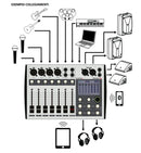 Proel DIGIPAD8 Mixer Digi con App 7Fader M. BT USB Display Touch + BAG Trasporto