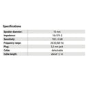 Farfisa FH 100 Auricolare cablati + mic comandi sul cavo trasparente staccabile