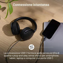 Sennheiser HD400U Digital Interface Cuffia Over-Ear con cavo USB-C e Mic, Nero