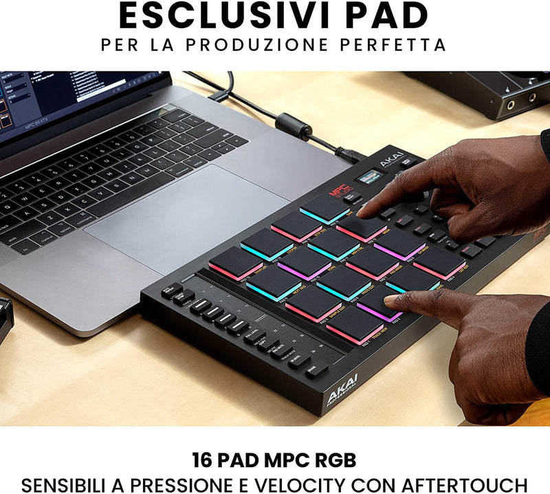 Akai MPC STUDIO 2 Controller Professionale MIDI USB per software PC, Nero