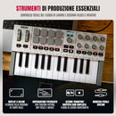 Akai MPK Mini Play MKIV Mini Tastiera Controller Midi 25T, USB e 8 Pad MPC, Grey